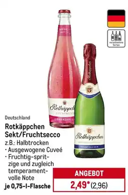 METRO Rotkäppchen Sekt/Fruchtsecco Angebot