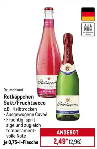 METRO Rotkäppchen Sekt/Fruchtsecco Angebot