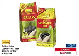 METRO proFagus Grillholzkohle „Sommer Hit" oder Briketts „Grillis" Angebot