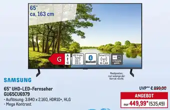 METRO SAMSUNG 65" UHD-LED-Fernseher GU65CU6979 Angebot