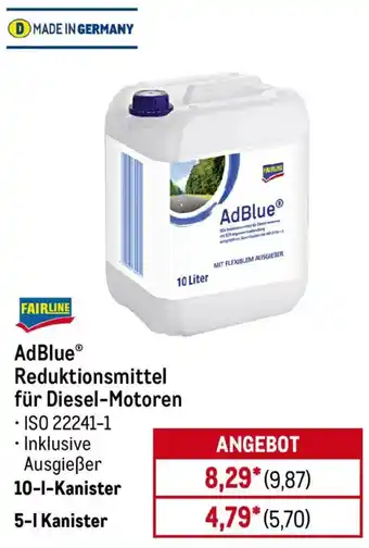 METRO FAIRLINE AdBlue Reduktionsmittel für Diesel-Motoren Angebot