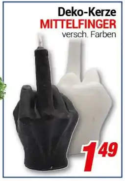 CENTERSHOP Deko-Kerze MITTELFINGER Angebot