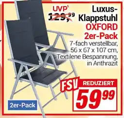 CENTERSHOP Luxus Klappstuhl OXFORD Angebot