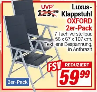 CENTERSHOP Luxus Klappstuhl OXFORD Angebot