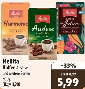 Aktiv Irma Melitta Kaffee Auslese Angebot