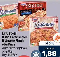 Aktiv Irma Dr. Oetker Bistro Flammkuchen, Ristorante Piccola oder Pizza Angebot