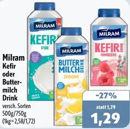 Aktiv Irma Milram Kefir oder Buttermilch Drink Angebot