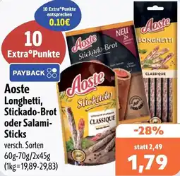 Aktiv Irma Aoste Longhetti, Stickado-Brot oder Salami Sticks Angebot