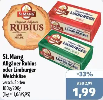 Aktiv Irma St.Mang Allgäuer Rubius oder Limburger Weichkäse Angebot