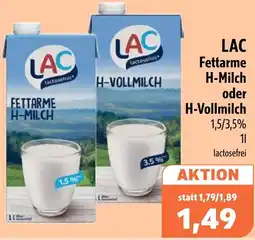 Aktiv Irma LAC Fettarme H-Milch oder H-Vollmilch Angebot
