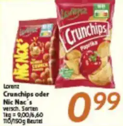 inkoop Lorenz Crunchips oder Nic Nac's Angebot