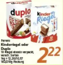 inkoop Ferrero Kinderriegel oder Duplo Angebot