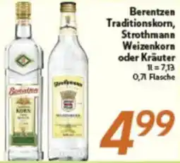 inkoop Berentzen Traditionskorn, Strothmann Weizenkorn oder Kräuter Angebot