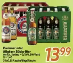 inkoop Paulaner oder Allgäuer Buble-Bier Angebot