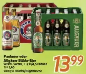 inkoop Paulaner oder Allgäuer Buble-Bier Angebot