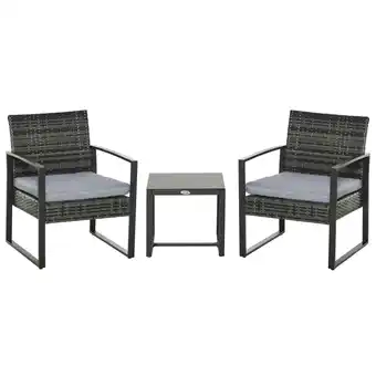 Netto Marken-Discount Outsunny Gartenmöbel-Set PE Polyrattan, Metall, Polyester Angebot