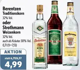 Aktiv Irma Berentzen Traditionskorn oder Strothmann Weizenkorn Angebot