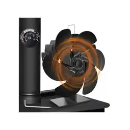Netto Marken-Discount Kaminventilator, 6 Flügel Ofenventilator ohne strom Holz-/Holzbrenner Angebot