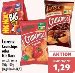 Aktiv Irma Lorenz Crunchips oder Nic Nacs Angebot