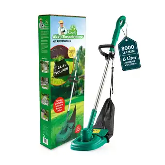 Netto Marken-Discount Ruwi Akku-Rasentrimmer mit Auffangbehälter 12V Angebot