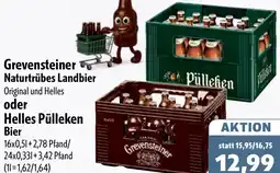 Aktiv Irma Grevensteiner Naturtrübes Landbier oder Helles Pülleken Bier Angebot