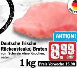 HIT Deutsche frische Rückensteaks, Braten Angebot