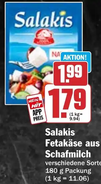 HIT Salakis Fetakäse aus Schafmilch Angebot