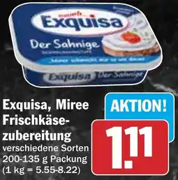 HIT Exquisa, Miree Frischkäsezubereitung Angebot