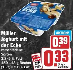HIT Müller Joghurt mit der Ecke Angebot