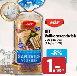 HIT HIT Vollkornsandwich Angebot