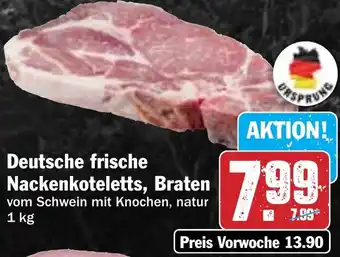 HIT Deutsche frische Nackenkoteletts, Braten Angebot