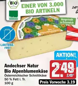 HIT Andechser Natur Bio Alpenblumenkäse Angebot