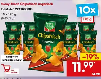 Netto Marken-Discount unny Frisch Chipsfrisch ungarisch 10 x 175g Angebot