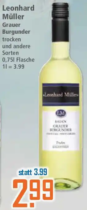 Klaas und Kock Leonhard Müller Grauer Burgunder Angebot