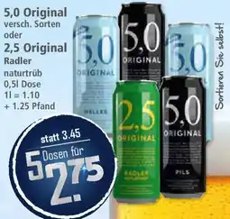 Klaas und Kock 5,0 Original oder 2,5 Original Radler Angebot