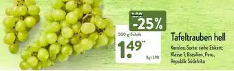 Aldi Nord Tafeltrauben hell 500g Angebot