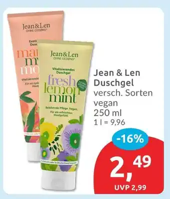 Budni Jean & len duschgel fresh lemon mint Angebot