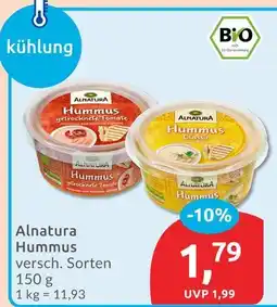Budni Alnatura hummus getrocknete tomate Angebot