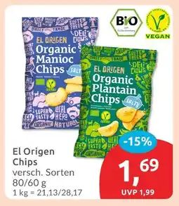 Budni El origen organic manioc chips Angebot