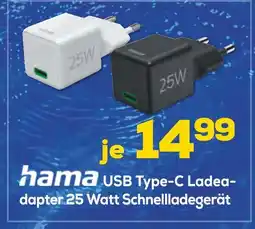 Euronics Hama usb type-c ladeadapter 25 watt schnellladegerät Angebot