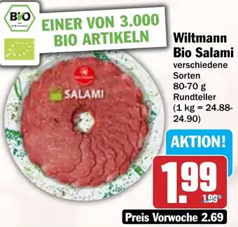 HIT Wiltmann Bio Salami Angebot