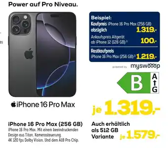 Euronics Apple iphone 16 pro max (256 gb) Angebot