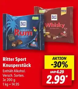 Lidl Ritter sport knusperstück jamaica rum Angebot