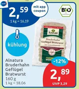 Budni Alnatura bruderhahn geflügel bratwurst Angebot