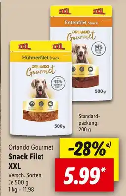 Lidl Orlando gourmet hühnerfilet snack xxl Angebot