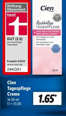 Lidl Cien tagespflege creme Angebot