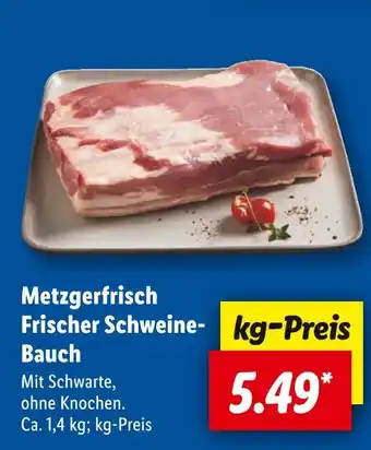 Lidl Metzgerfrisch frischer schweine-bauch Angebot