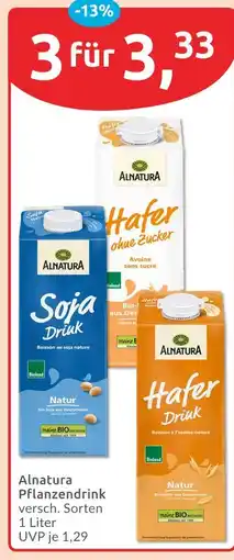 Budni Alnatura soja drink natur Angebot