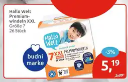 Budni Hallo welt premiumwindeln xxl größe 7 Angebot