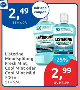 Budni Listerine mundspülung fresh mint Angebot